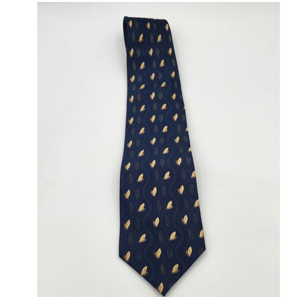 Kailong Blue 100% Silk Hand Made Tie‎ - Picture 1 of 6